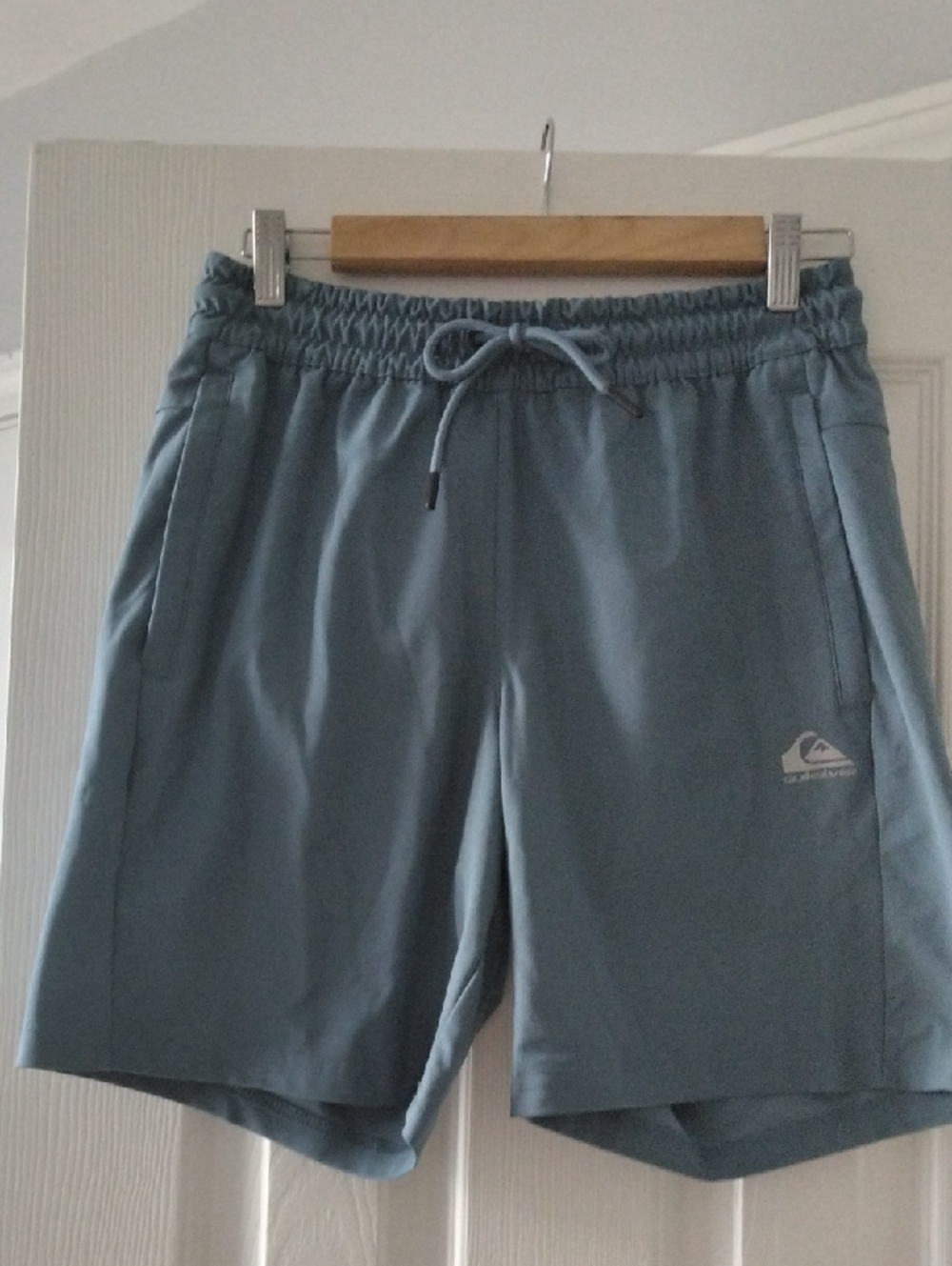 Quiksilver Slate Blue Elastic Waist Swim Trunks